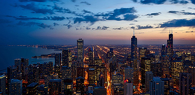 Chicago Skyline at Night